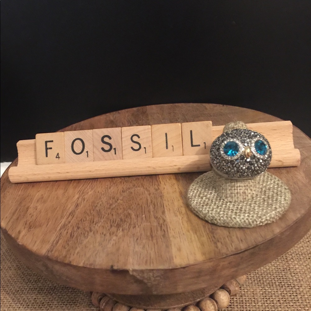 Fossil Owl Ring